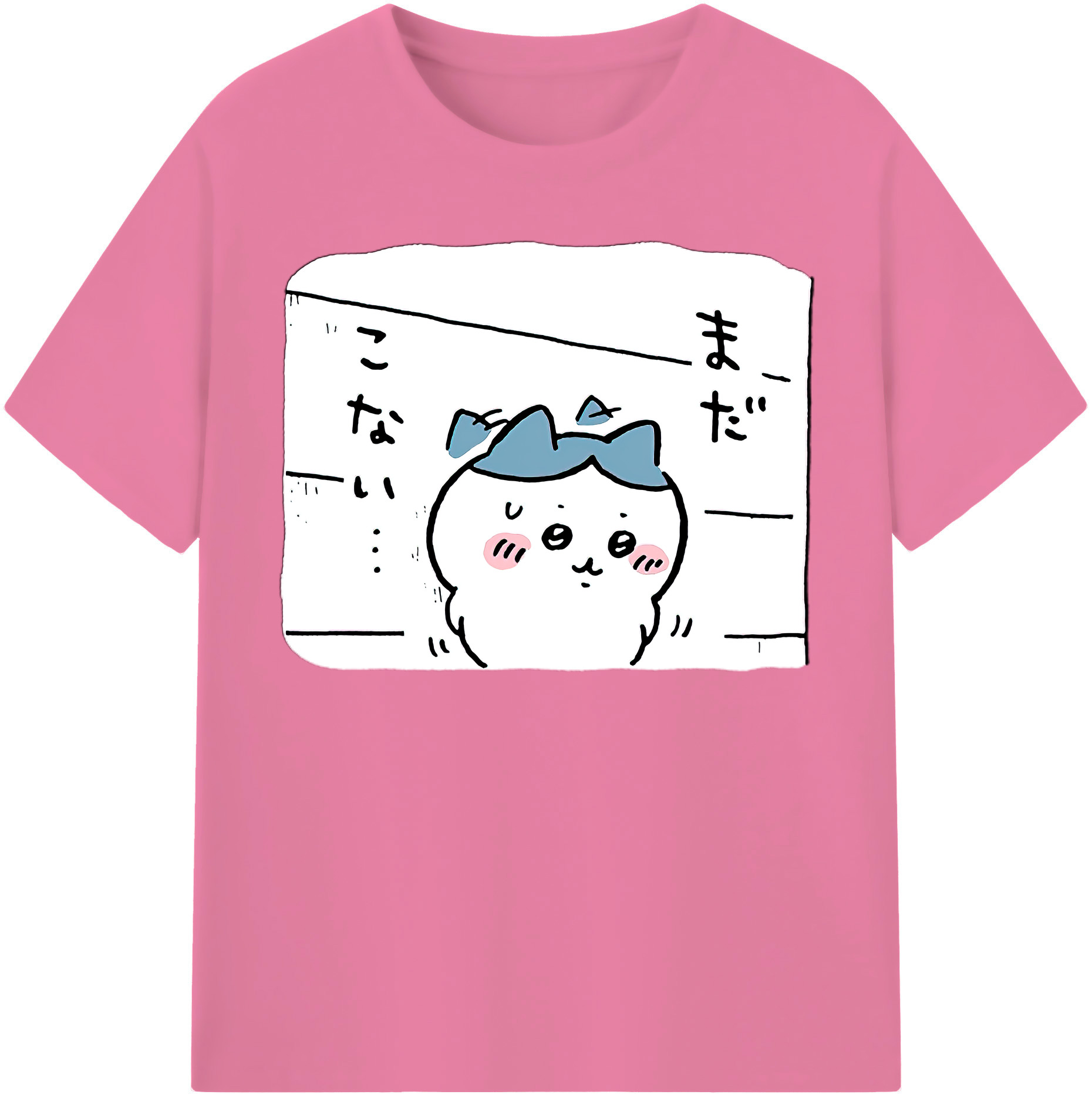 （画像用） ちいかわ ハチワレ Chii-kawa hachiware 綿100％半袖Tシャツ（フロントプリント）